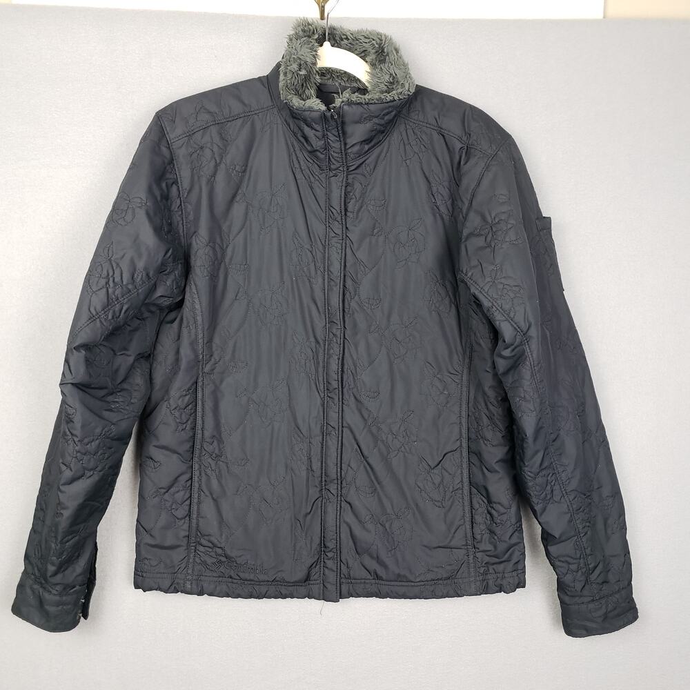 Columbia Women's Size M Core Interchange Jacket‎ Solid Black Fall Winter Simple
